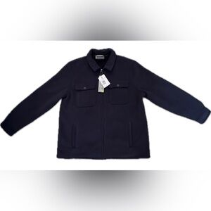 Free Country Men's Navy Blue Fleece Shaket